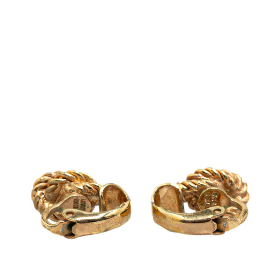 Dior Knot Motif Gold Earrings