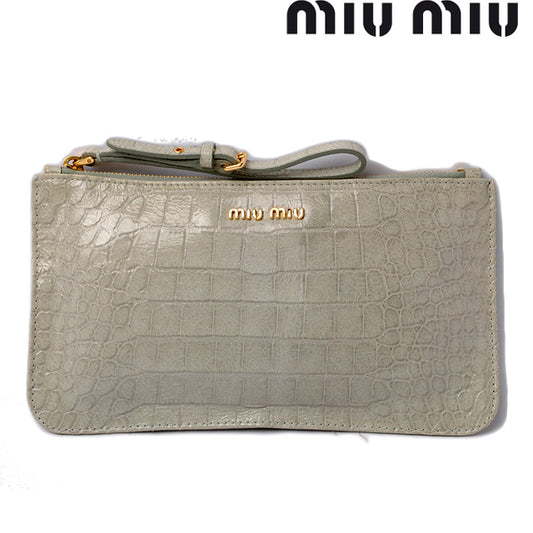 Miu Miu Leather Mini Clutch/Flat Pouch