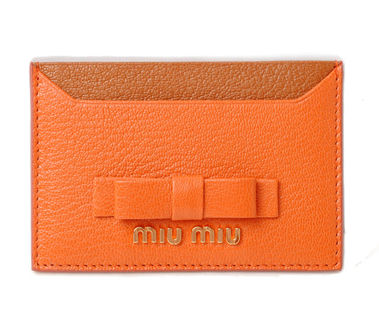 Miu Miu Card Case 5MC208 Papaya/Brown