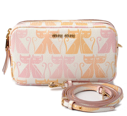 Miu Miu Leather 2way Clutch Bag Petalo