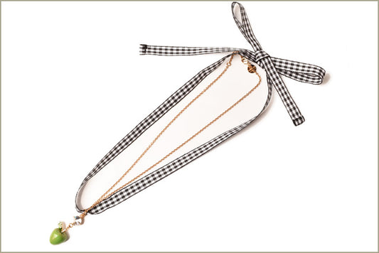 Miu Miu Necklace Choker Crystal Apple