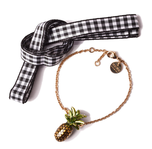 Miu Miu Necklace Choker Crystal Pineapple