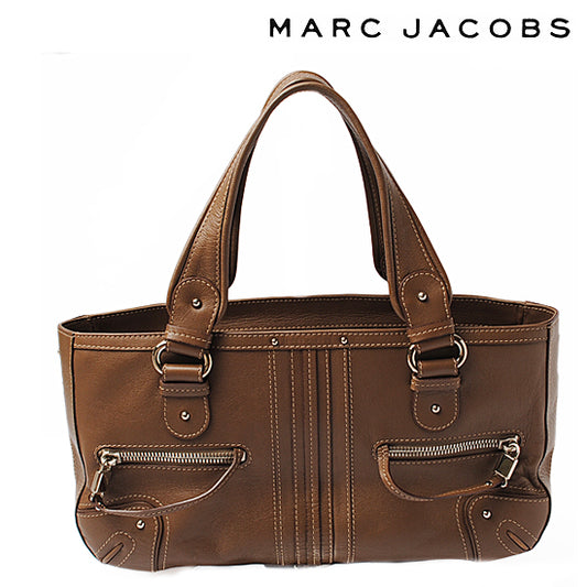 Marc Jacobs Leather Tote Bag Brown