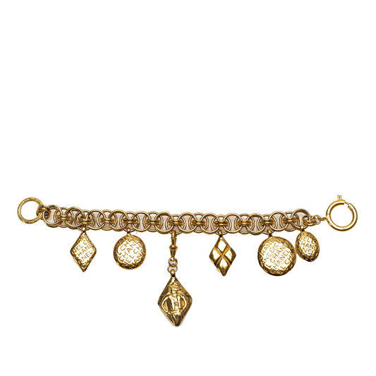 Chanel Vintage Mademoiselle Logo Chain Bracelet