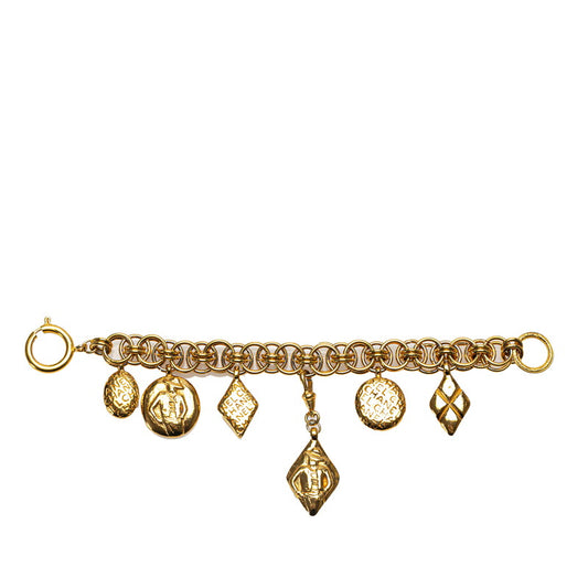 Chanel Vintage Mademoiselle Logo Chain Bracelet