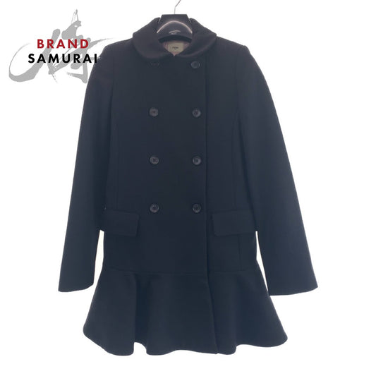 Fendi Wool Rayon Peacoat Frill Coat Kids