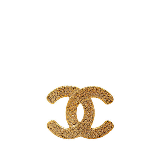 Chanel Vintage Coco Mark Gold Plated Brooch