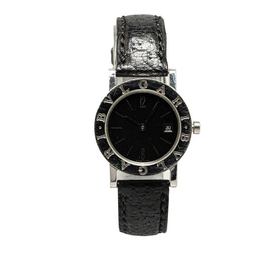 Bvlgari BB26SLD Quartz Watch Stainless Steel Leather