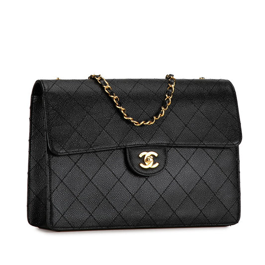 Chanel Caviar Skin Matelasse Single Flap Chain Bag