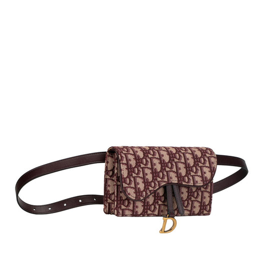 Dior Trotter Saddle Waist Bag Canvas Leather