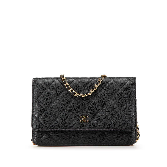 Chanel Caviar Matelasse Chain Wallet