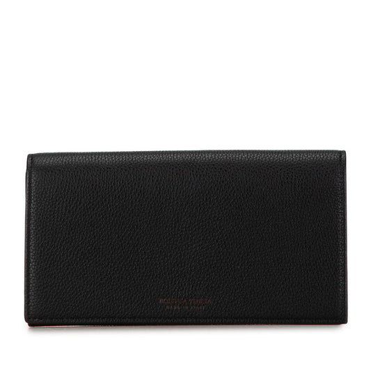 Bottega Veneta Leather Logo Long Wallet