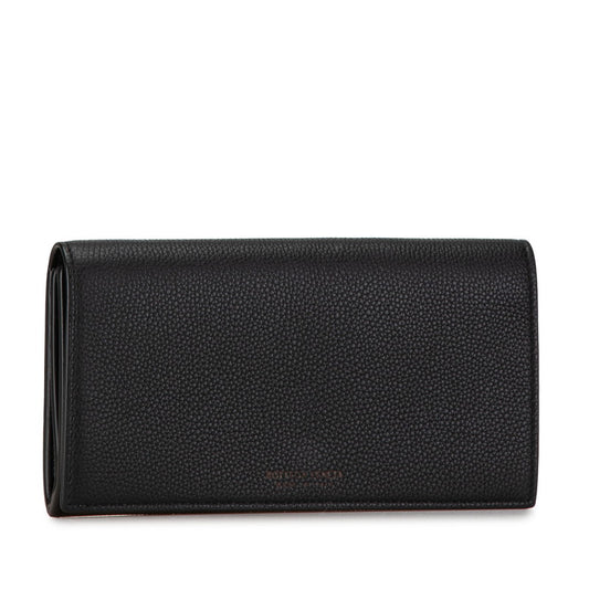 Bottega Veneta Leather Logo Long Wallet