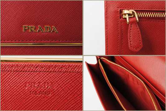 Prada Saffiano Compact Clutch Wallet 1M1311