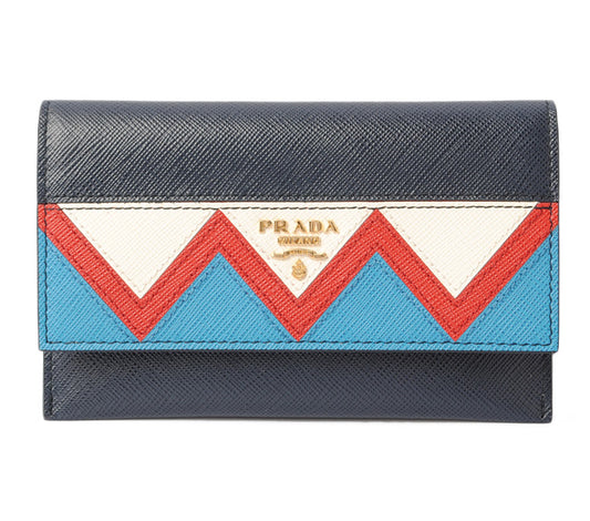 Prada Embossed Leather Card Case Wallet 1MC004