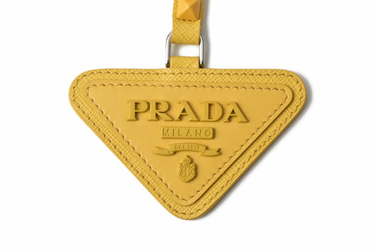 Prada Leather Metal Keyring Charm 1TL374