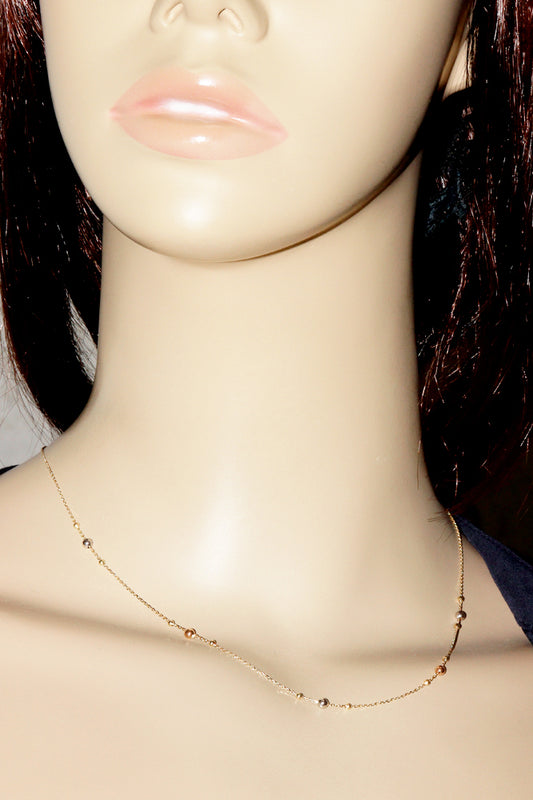 K18YG K18WG K18PG Chain Pendant Necklace