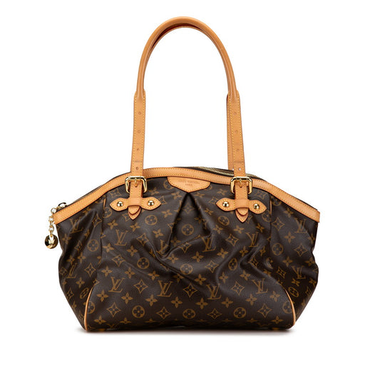 Louis Vuitton Tivoli GM Handbag Brown PVC Leather