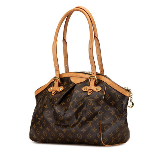 Louis Vuitton Tivoli GM Handbag Brown PVC Leather