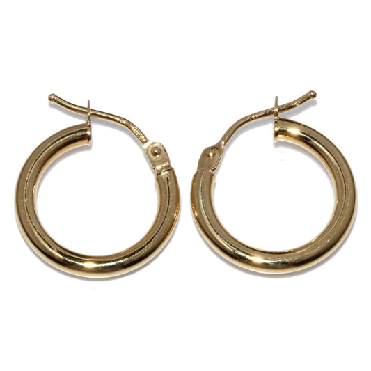 K18YG Yellow Gold Hoop Earrings