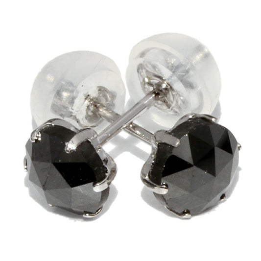 Pt900 Black Diamond Earrings