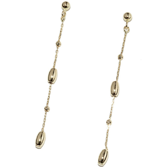 K18YG Ball Chain Earrings