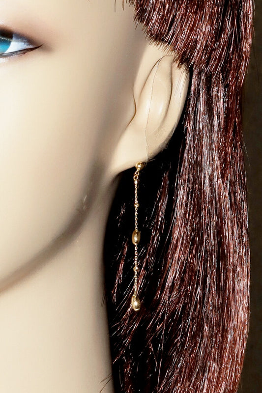 K18YG Ball Chain Earrings