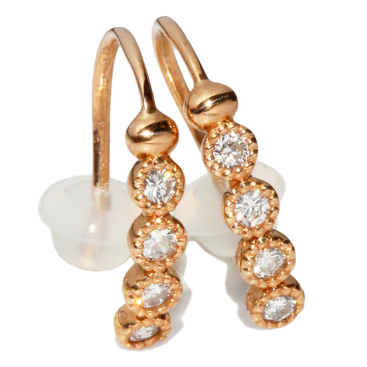 K18PG Pink Gold Diamond Earrings