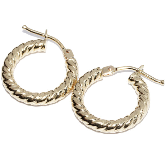 K18YG Hoop Earrings