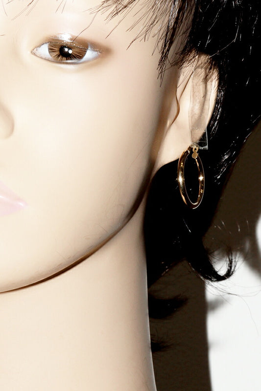 K18YG Yellow Gold Hoop Earrings