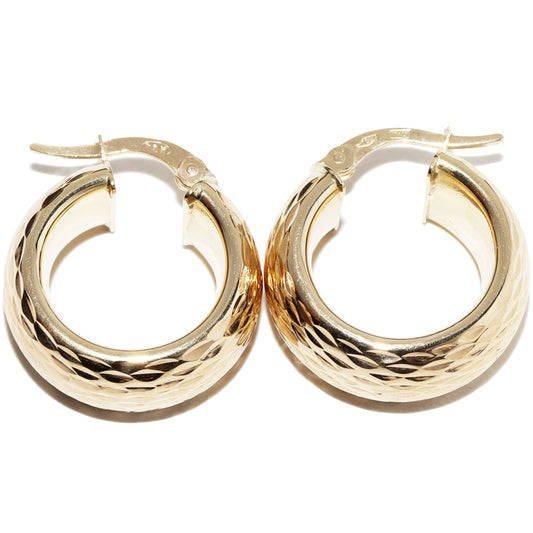 K18YG Yellow Gold Hoop Earrings