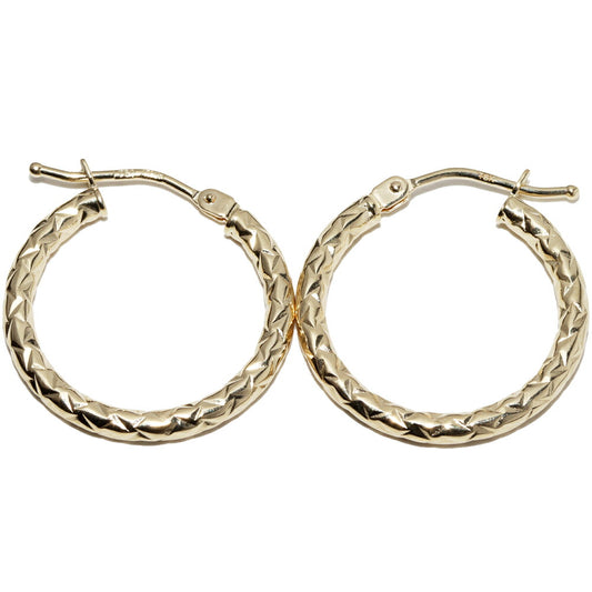 K18YG Hoop Earrings Clip