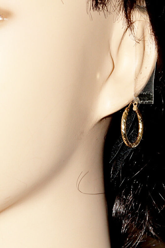 K18YG Hoop Earrings Clip