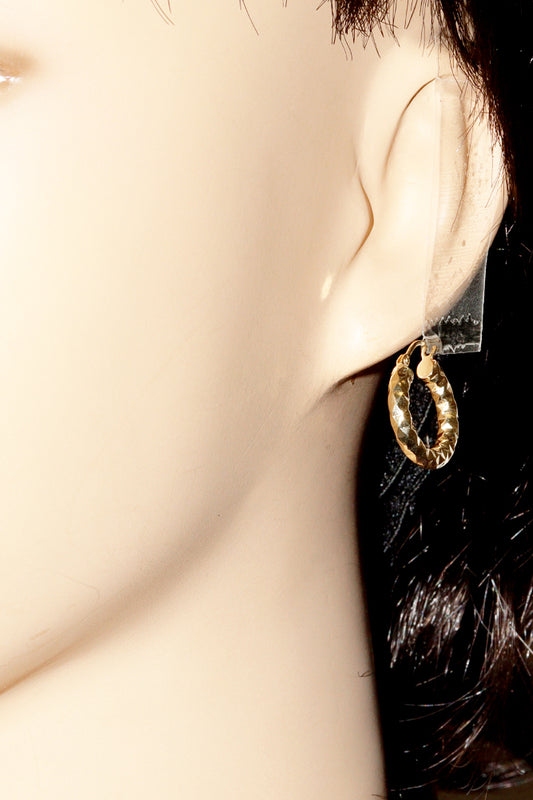 K18YG Hoop Earrings Clip