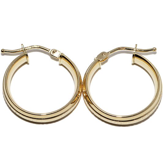 K18YG Hoop Earrings