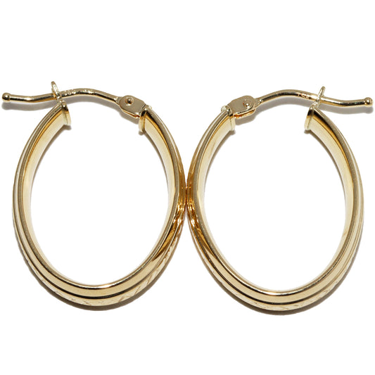 K18YG Hoop Earrings Clip