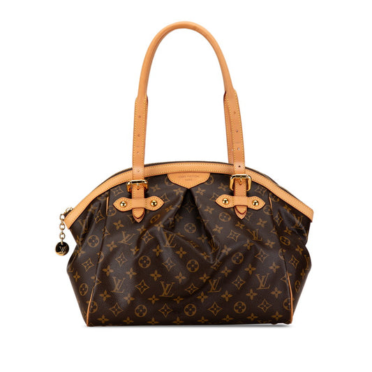 Louis Vuitton Tivoli GM Handbag Brown PVC Leather