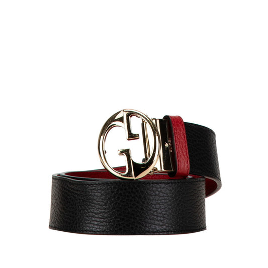 Gucci Reversible Leather Belt Black Red