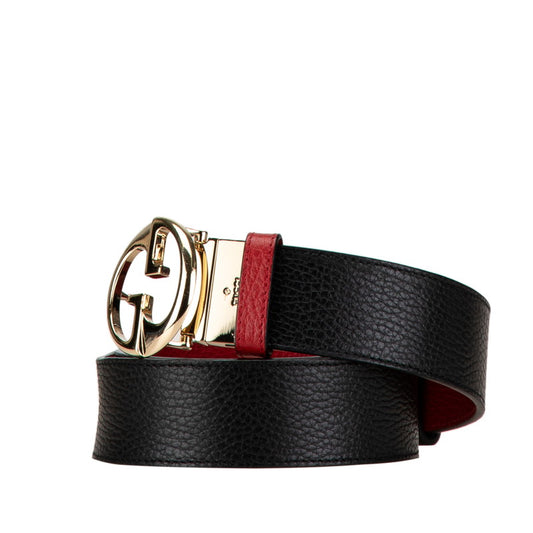 Gucci Reversible Leather Belt Black Red