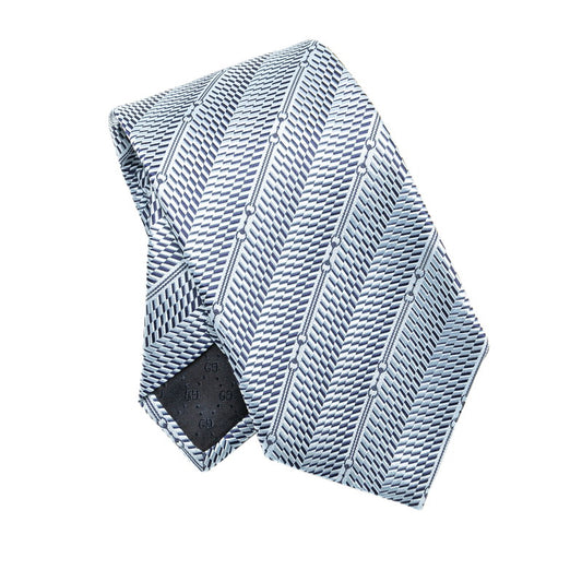 Gucci Silk Stripe Tie Blue