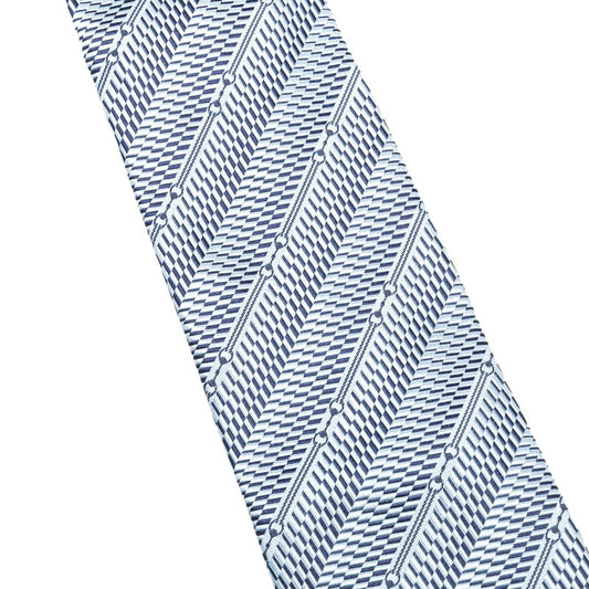 Gucci Silk Stripe Tie Blue