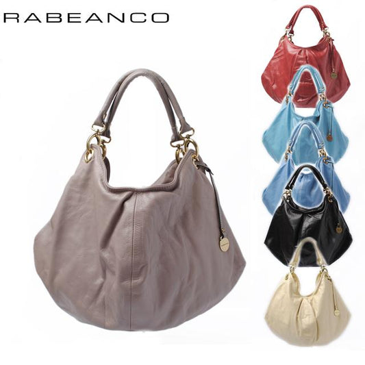 RABEANCO Soft Leather Balloon Shoulder Bag