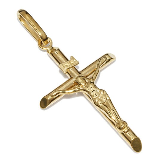 K18YG Yellow Gold Rosary Cross Pendant