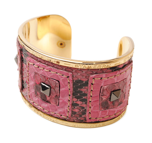 STAMERRA Python Crocodile Alloy Bangle Bracelet