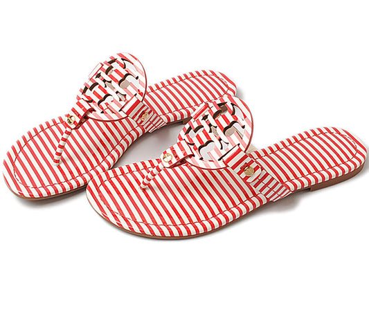 Tory Burch Beach Sandals Red/White