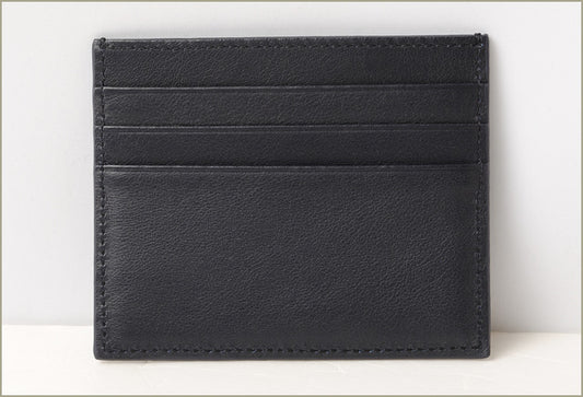 Tod's Leather Card Case Dark Navy