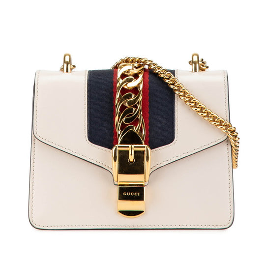 Gucci Sylvie Mini Leather Chain Shoulder Bag