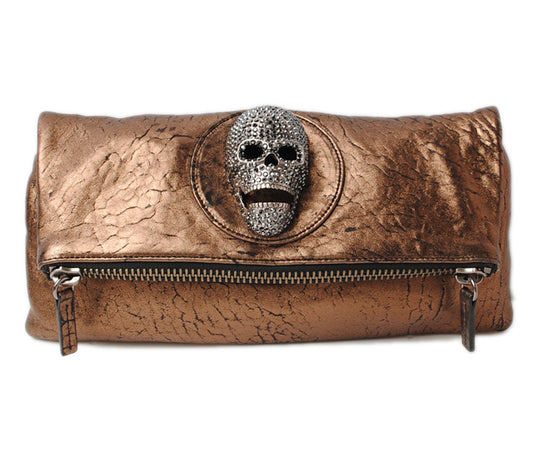 Thomas Wylde Skull Clutch Bag Leather