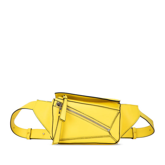 Loewe Leather Puzzle Mini Bum Bag Yellow