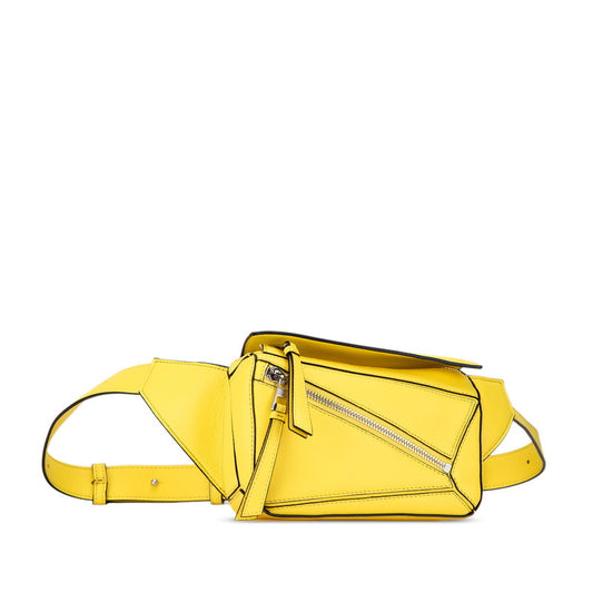 Loewe Leather Puzzle Mini Bum Bag Yellow